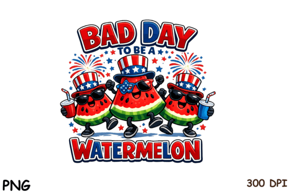Download Bad Day to Be a Watermelon Patriotic PNG - Watermelon Collection