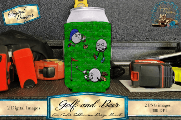 Download Golf &amp; Beer Can Cooler Sublimation Desig - Can cooler sublimation Collection