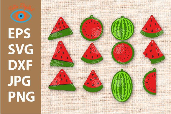 Download Watermelon Earrings Bundle DESIGN - Watermelon Collection