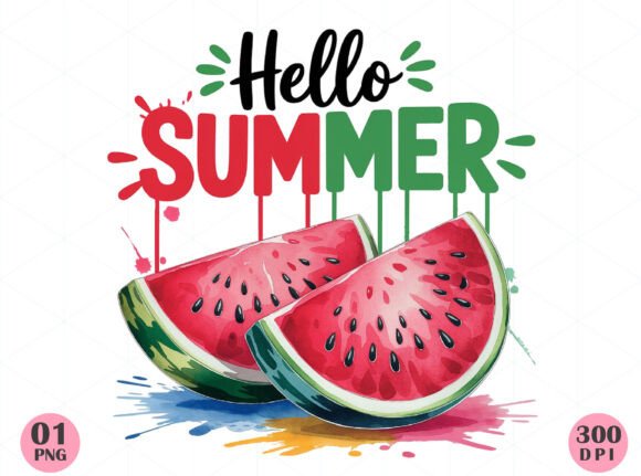 Download Hello Summer Watermelon Png - Watermelon Collection