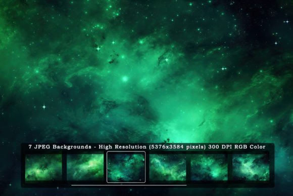 Download 7 Green Galaxy Sky Textures Backgrounds - Galaxy Collection