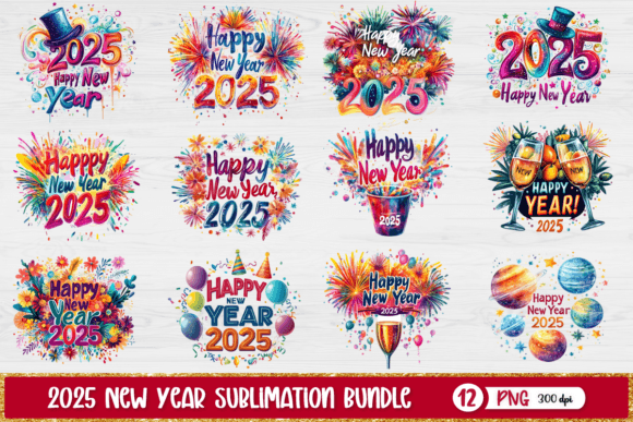 Download 2025 New Year Sublimation Bundle - New year sublimation Collection
